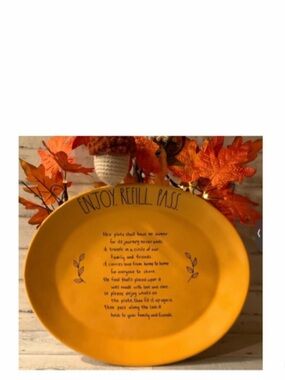 NEW Rae Dunn Ceramic Traveling Enjoy Refill Pass Platter